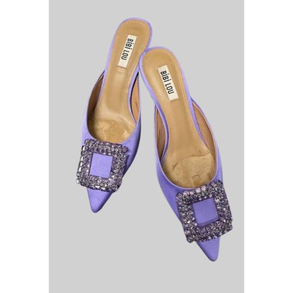 NEW BIBI LOU open back pump in mauve - Picture 1 of 3